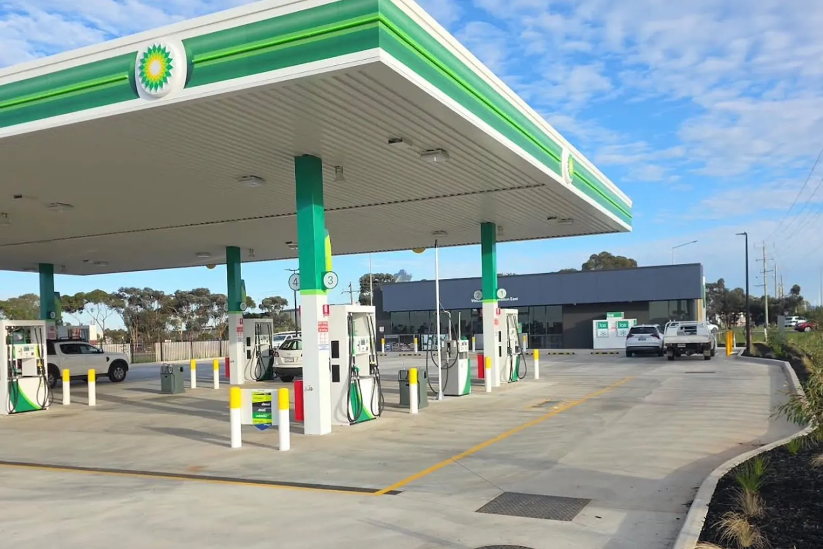 BP service station forecourt
